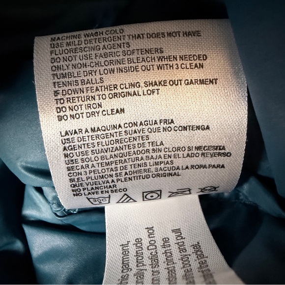 Calvin Klein Women's Teal Puffer 90% down Coat - Picture 11 of 11